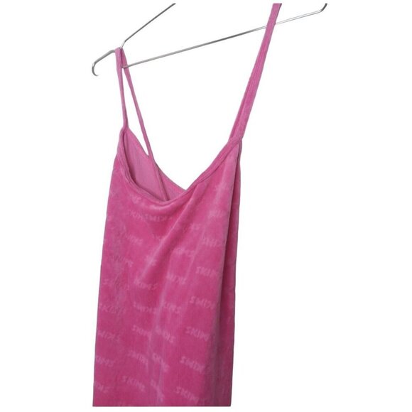 NWT SKIMS Pink Logo Velour Mini Dress LIMITED EDITION SZ 2X - Picture 6 of 9